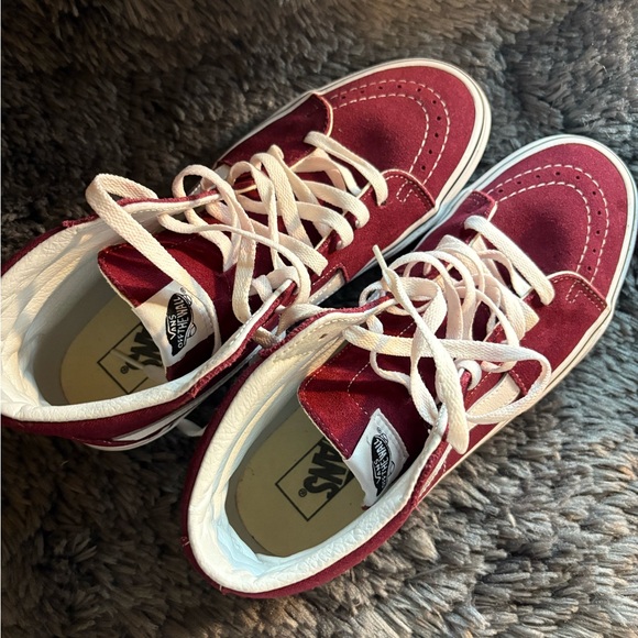 Vans Burgundy High-Top Sneakers - Picture 5 of 7